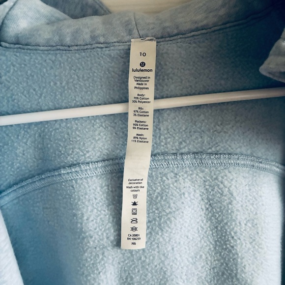 Lululemon Scuba Hoodie *Light Cotton Fleece *FLAWED*, Size 10 - Picture 6 of 14